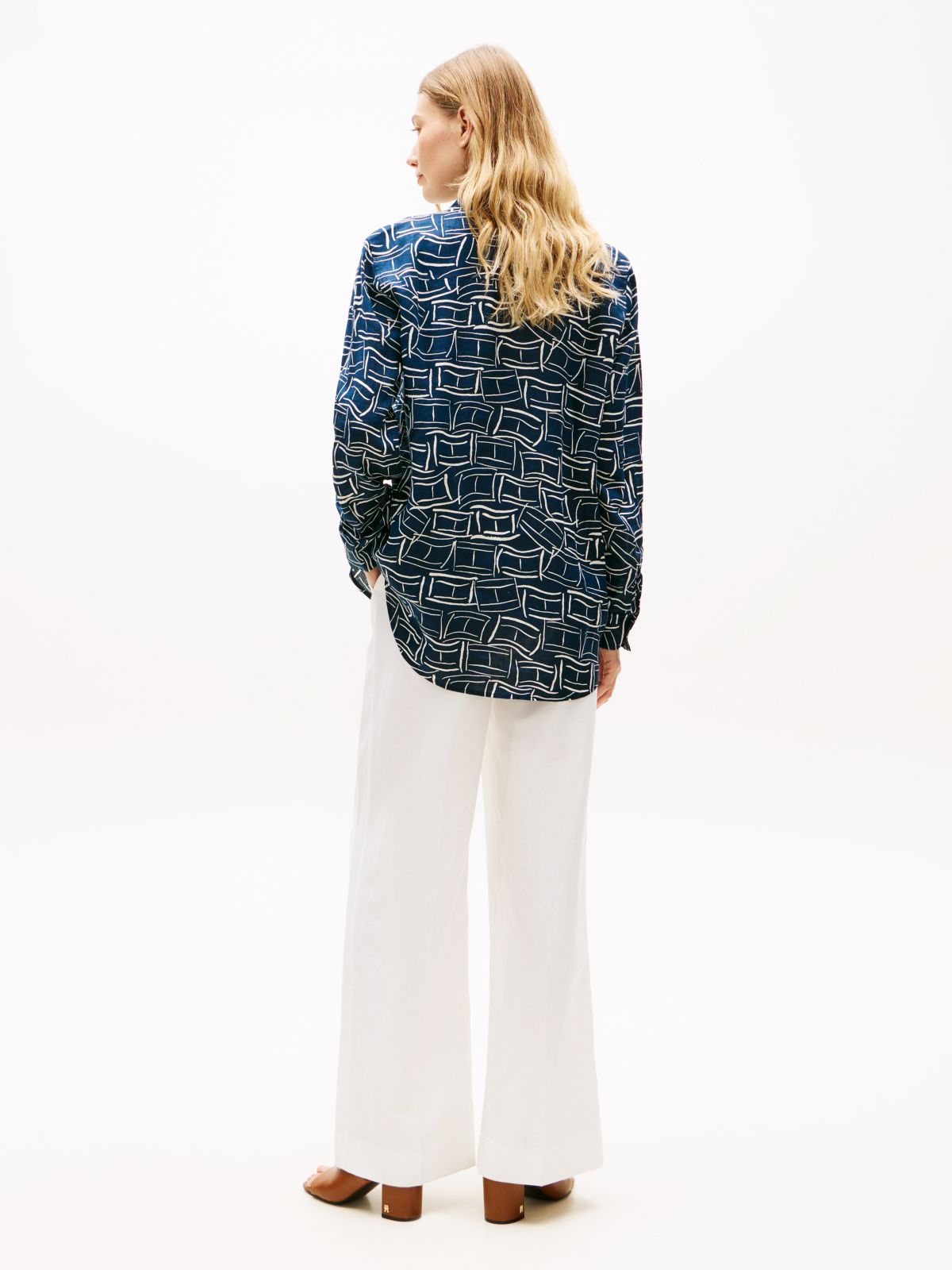 Relaxed Fit Pure Linen Shirt — Blue