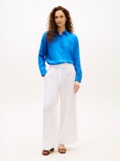 Relaxed Fit Pure Linen Shirt — Blue 3