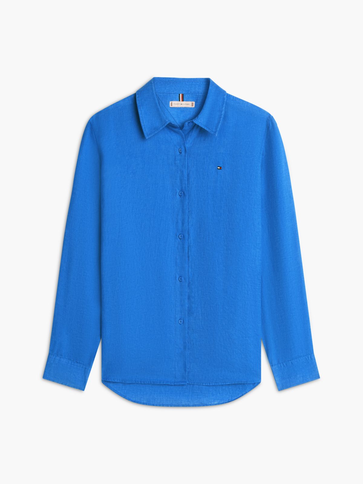 Relaxed Fit Pure Linen Shirt — Blue