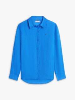 Relaxed Fit Pure Linen Shirt — Blue 6