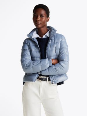 blue leichtgewichtige puffer-jacke mit daunen für damen - tommy hilfiger