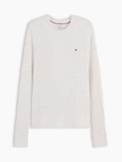 Fine Cable Knit Slim Jumper — Yellow 5