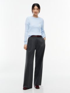 Fine Cable Knit Slim Jumper — Blue 2