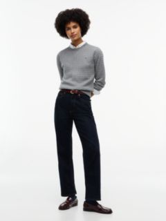 Fine Cable Knit Slim Jumper — Grey 2