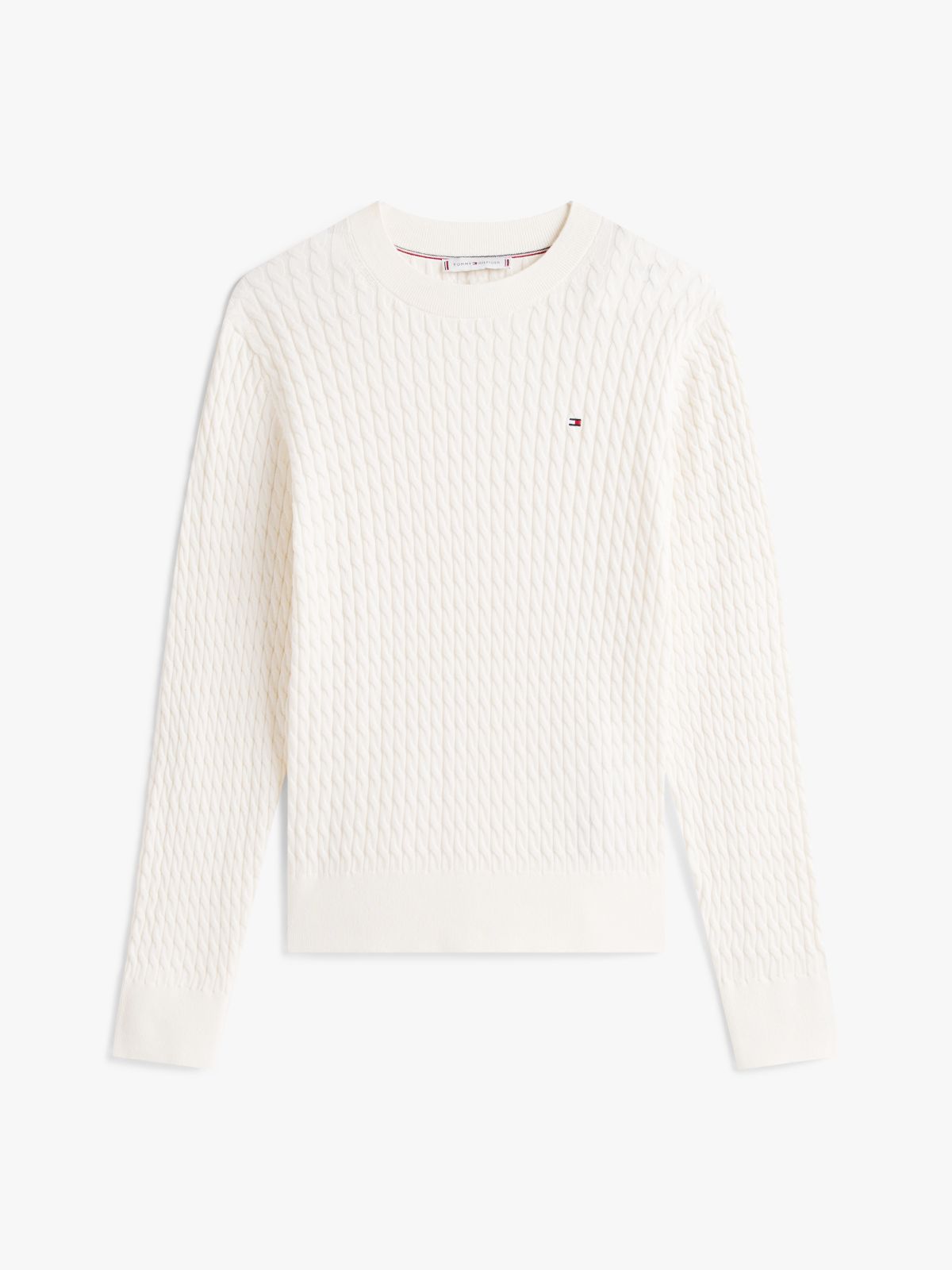 Fine Cable Knit Slim Jumper — Yellow
