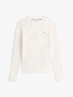 Fine Cable Knit Slim Jumper — Yellow 5