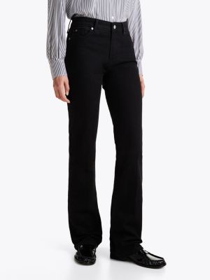 black black mid rise bootcut jeans for women tommy hilfiger