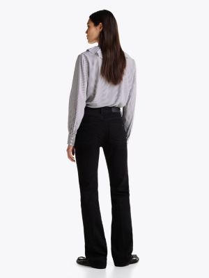 black black mid rise bootcut jeans for women tommy hilfiger