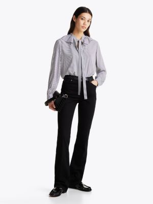 black black mid rise bootcut jeans for women tommy hilfiger