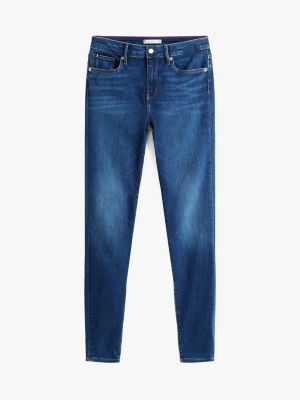 blue como faded skinny mid rise jeans for women tommy hilfiger