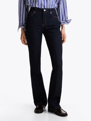 blue mid rise bootcut jeans for women tommy hilfiger