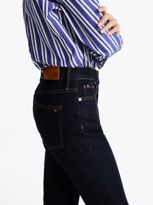 vaqueros bootcut de talle medio azul de mujeres tommy hilfiger