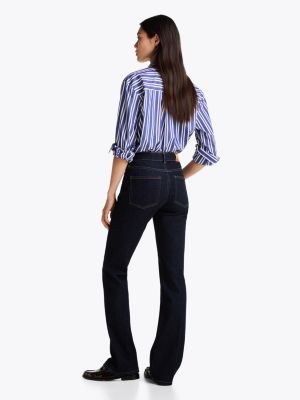 blue mid rise bootcut jeans for women tommy hilfiger