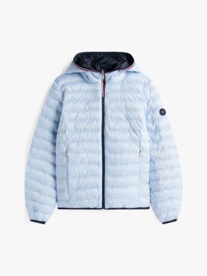 blue reversible lightweight padded jacket for women tommy hilfiger