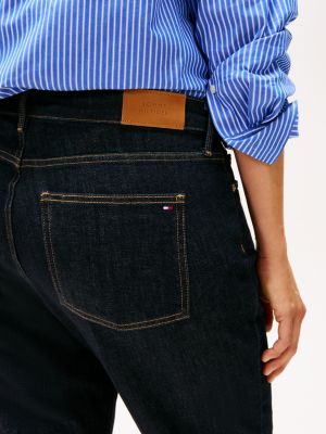 blau curve bootcut jeans mit mittelhohem bund für damen - tommy hilfiger