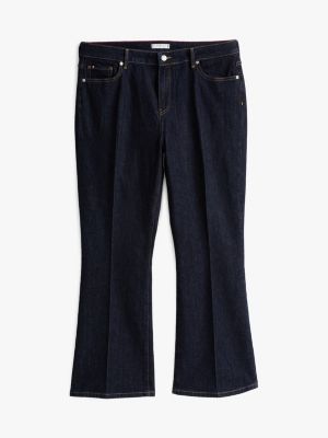 blau curve bootcut jeans mit mittelhohem bund für damen - tommy hilfiger