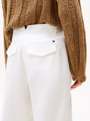 weiß relaxed fit chinos mit straight leg für damen - tommy hilfiger