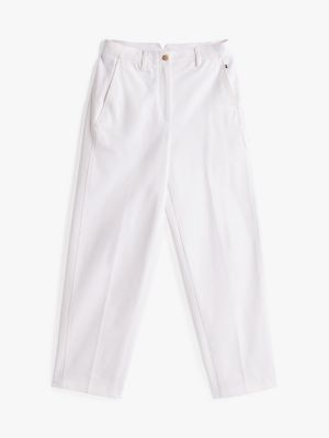 white relaxed straight leg chinos for women tommy hilfiger