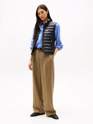 black ultra light padded packable gilet for women tommy hilfiger