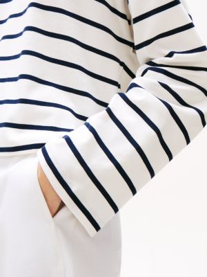 multi relaxed long sleeve t-shirt for women tommy hilfiger