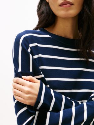 multi relaxed long sleeve t-shirt for women tommy hilfiger