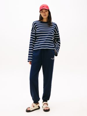 multi relaxed long sleeve t-shirt for women tommy hilfiger