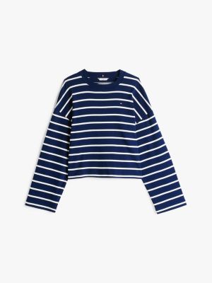 multi relaxed long sleeve t-shirt for women tommy hilfiger