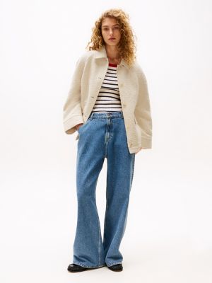 giacca bouclé the sofia capsule relaxed fit beige da donne tommy hilfiger