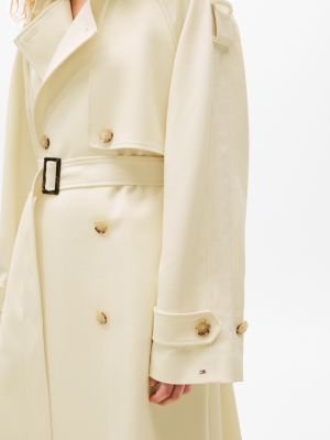 beige the sofia capsule exclusive oversized trench coat for women tommy hilfiger