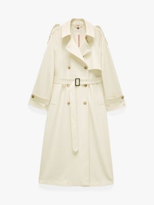 beige the sofia capsule exclusive oversized trench coat for women tommy hilfiger