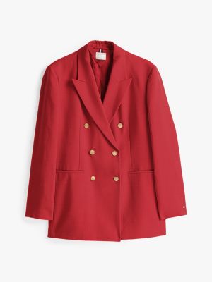 blazer croisé the sofia capsule rouge pour femmes tommy hilfiger