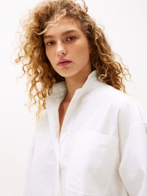 white the sofia capsule oversized boyfriend shirt for women tommy hilfiger