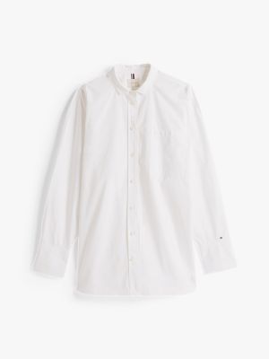 white the sofia capsule oversized boyfriend shirt for women tommy hilfiger