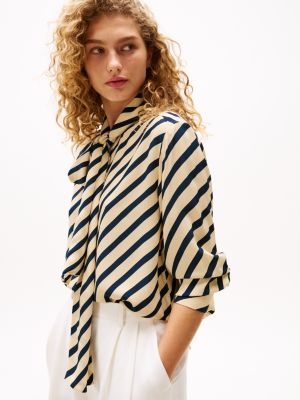 blue the sofia capsule fluid breton shirt for women tommy hilfiger