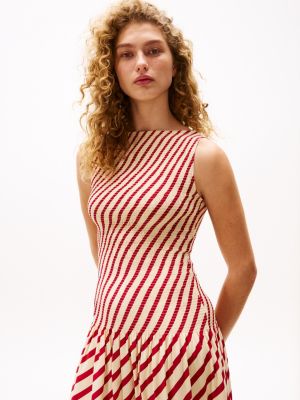 red the sofia capsule stripe maxi dress for women tommy hilfiger