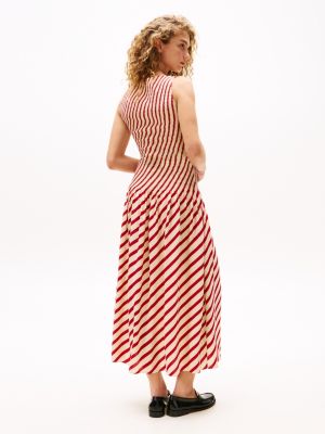 red the sofia capsule stripe maxi dress for women tommy hilfiger