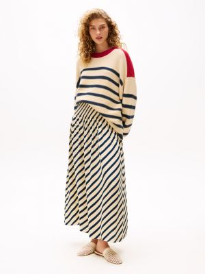 blue the sofia capsule pleated maxi skirt for women tommy hilfiger