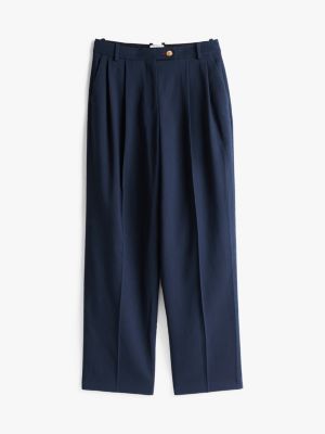 pantaloni the sofia capsule regular fit blu da donne tommy hilfiger