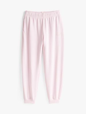 pink logo cuffed joggers for women tommy hilfiger