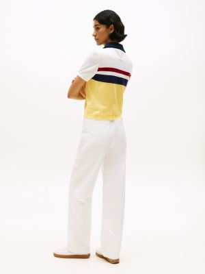 multi hilfiger sailing regular fit color block-poloshirt für damen - tommy hilfiger