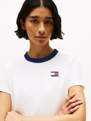 multi hilfiger sailing relaxed back logo t-shirt for women tommy hilfiger