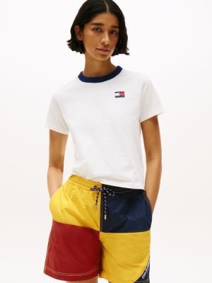 multi hilfiger sailing relaxed back logo t-shirt for women tommy hilfiger