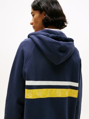 multi hilfiger sailing oversized fit hoodie-minikleid für damen - tommy hilfiger