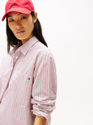 multi oversized fit stripe shirt for women tommy hilfiger