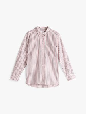 multi oversized fit stripe shirt for women tommy hilfiger