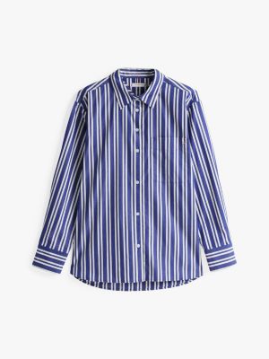 multi oversized fit stripe shirt for women tommy hilfiger