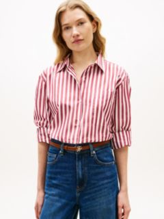 Classic Oversized Fit Logo Poplin Shirt — Beige 1
