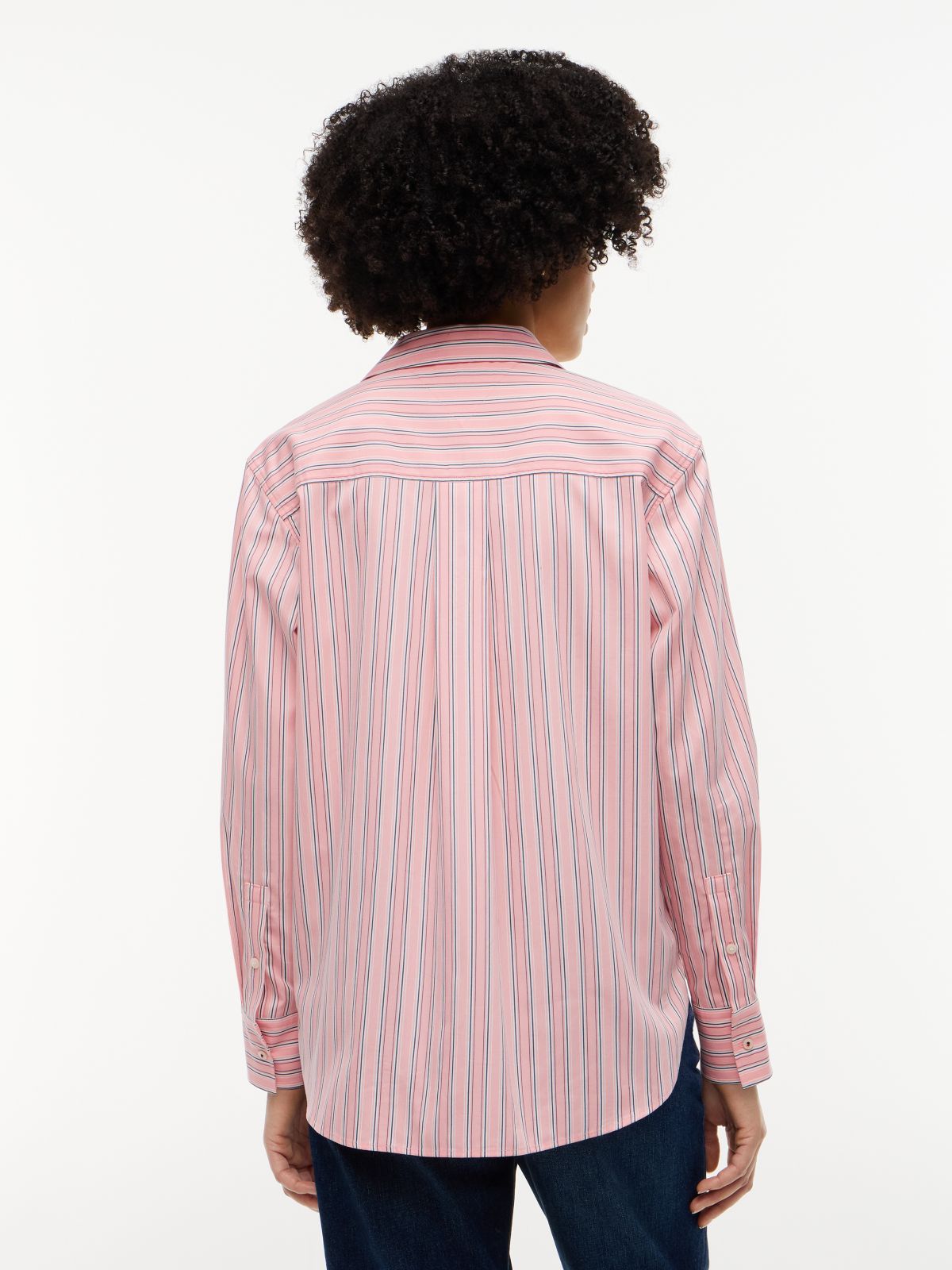 Classic Oversized Fit Logo Poplin Shirt — White