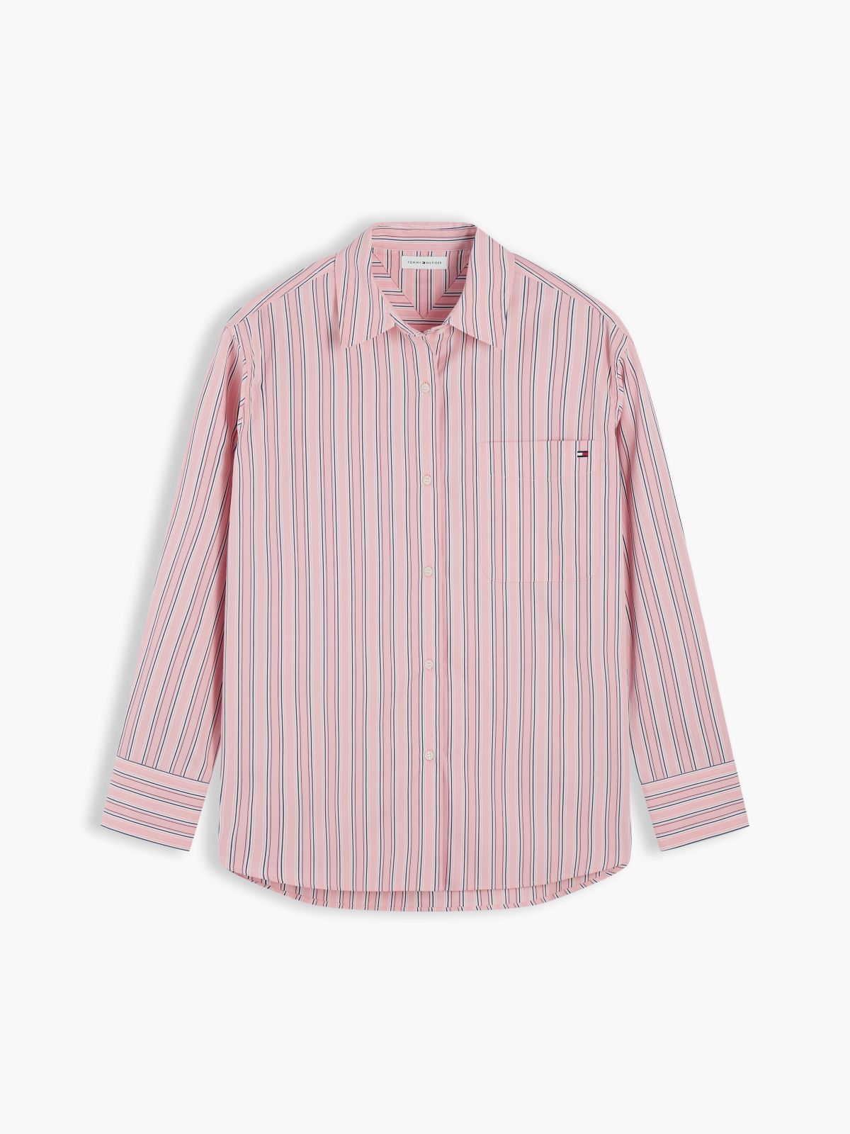 Classic Oversized Fit Logo Poplin Shirt — White