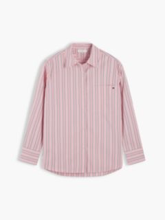 Classic Oversized Fit Logo Poplin Shirt — White 5